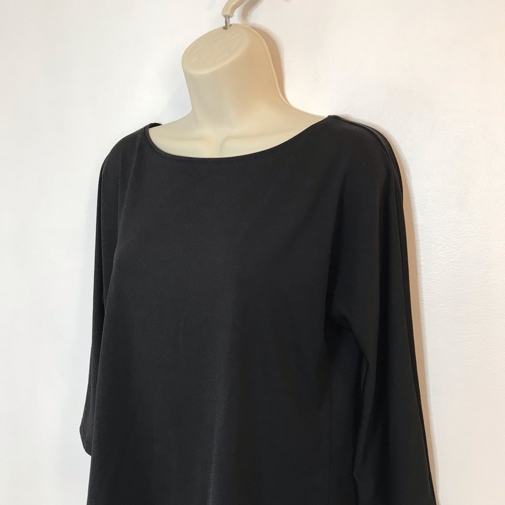 Set of 2 New York & Company Basic Shirts Black Beige Layering Blouse XL - Picture 10 of 15